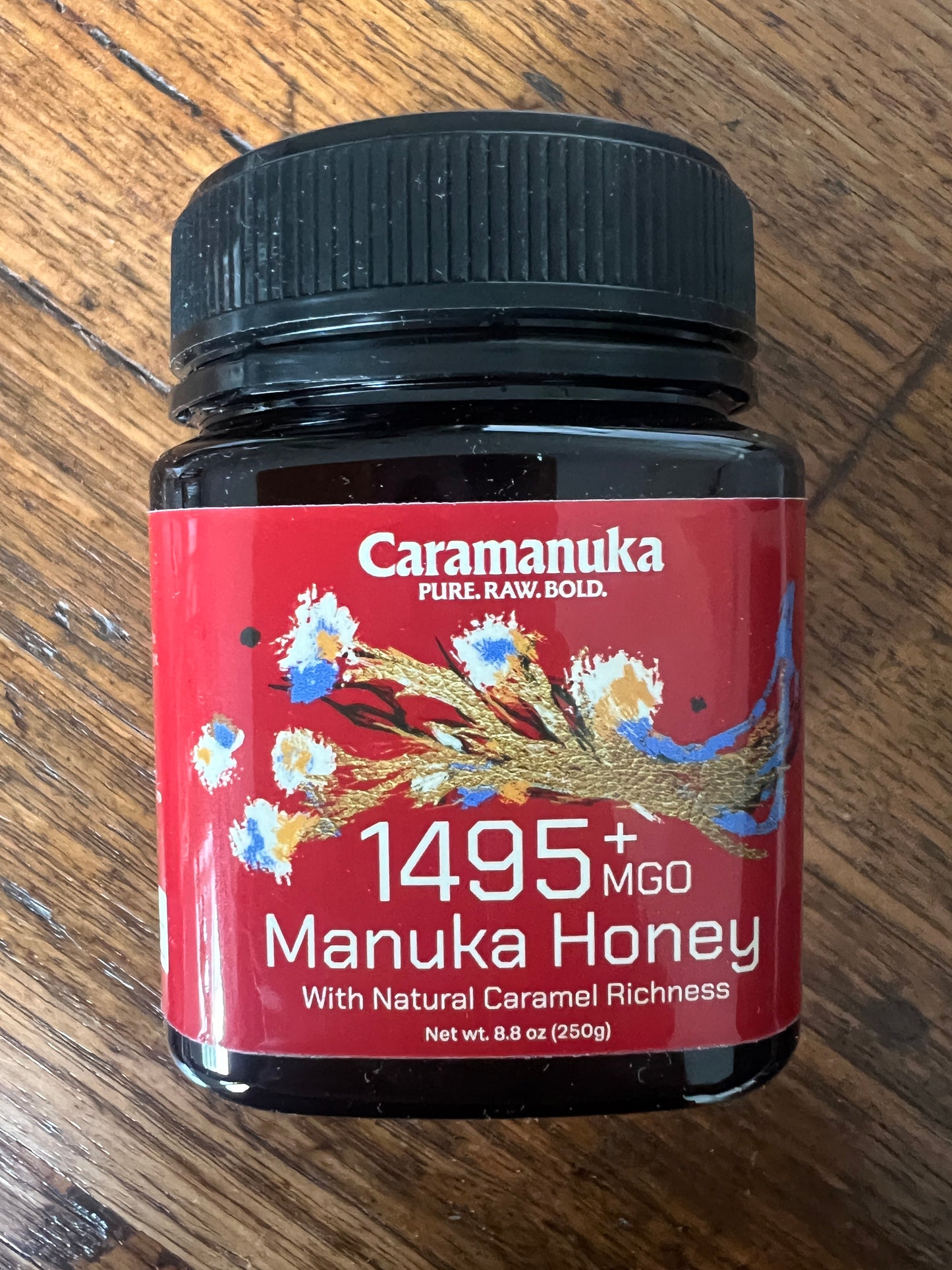 Caramanuka Manuka Honey MGO 1495+ – Bold Taste, Rare & Extremely Potent, Glyphosate-Free, Transparent Testing